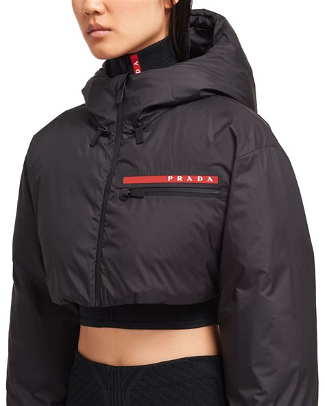 prada piffer|Prada puffer cropped.